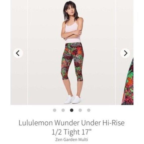 Lululemon Wunder Under Hi-Rise 1/2 Tight Leggings 17" Inseam Size 4 - Picture 1 of 5